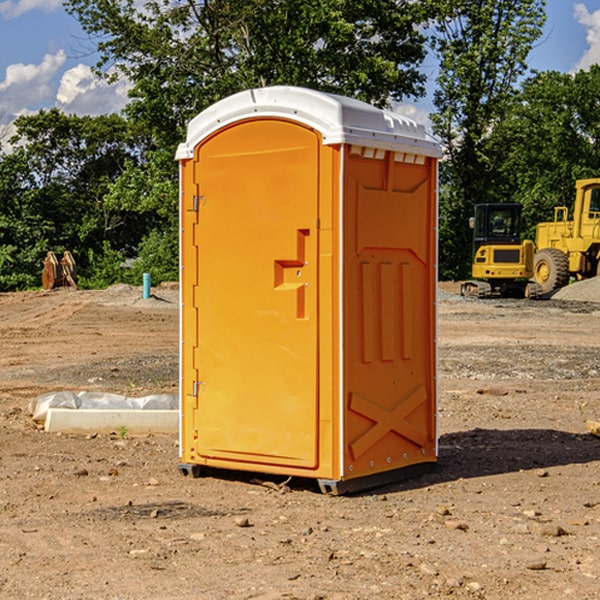 can i customize the exterior of the porta potties with my event logo or branding in Olaton